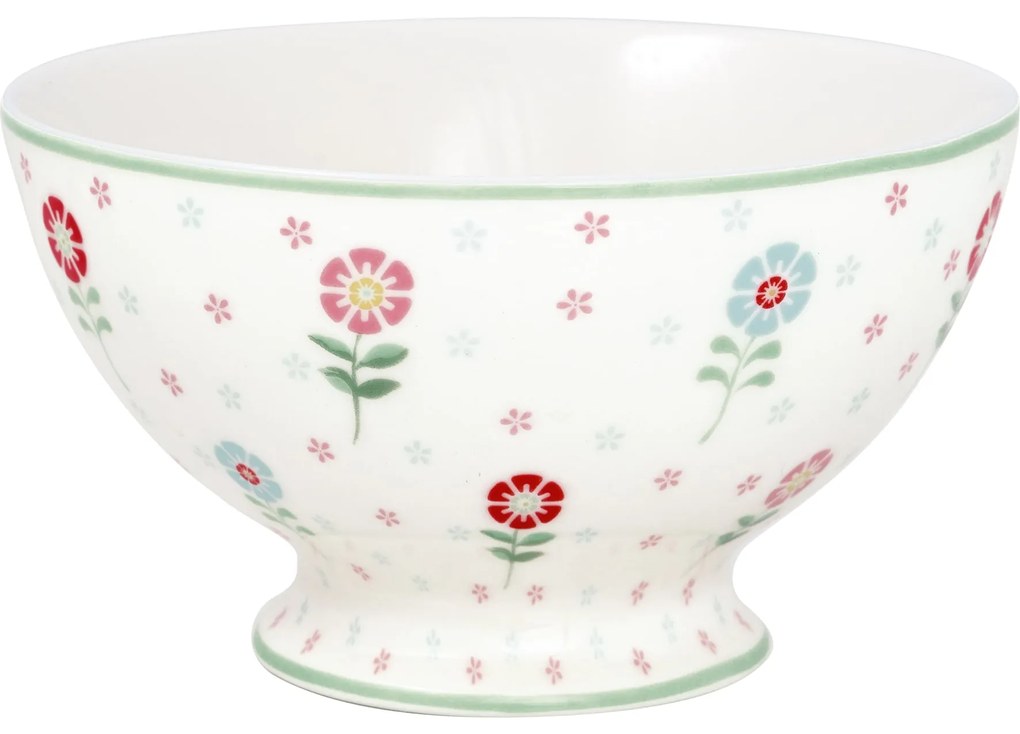 GREEN GATE Porcelánová miska Noella White 400 ml
