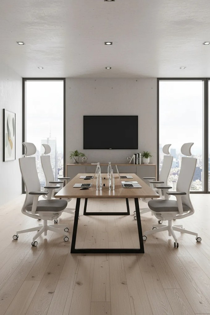 Kancelárska stolička Marti WS HD – biela sieťovina