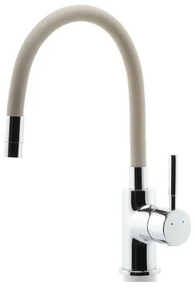 FERRO - Drezová batéria s flexibilným ramienkom lesklý chróm/béžová