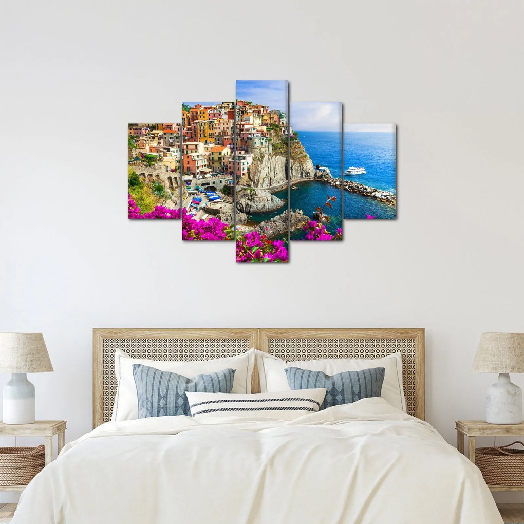 Obraz - Talianska dedinka Manarola (150x105 cm)