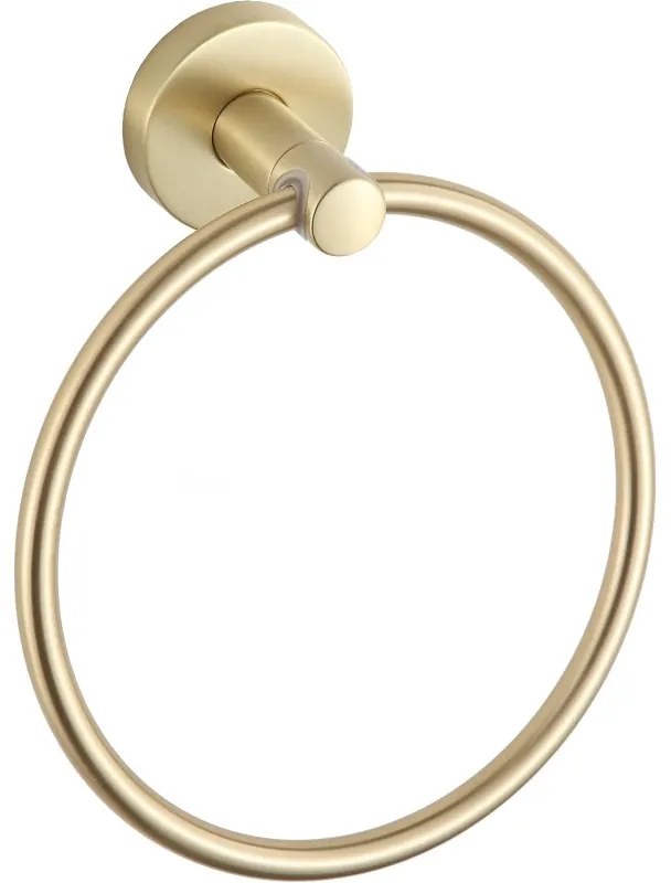 Mexen Remo, prsteňový vešiak na uterák, zlatá matná, 7050732-55