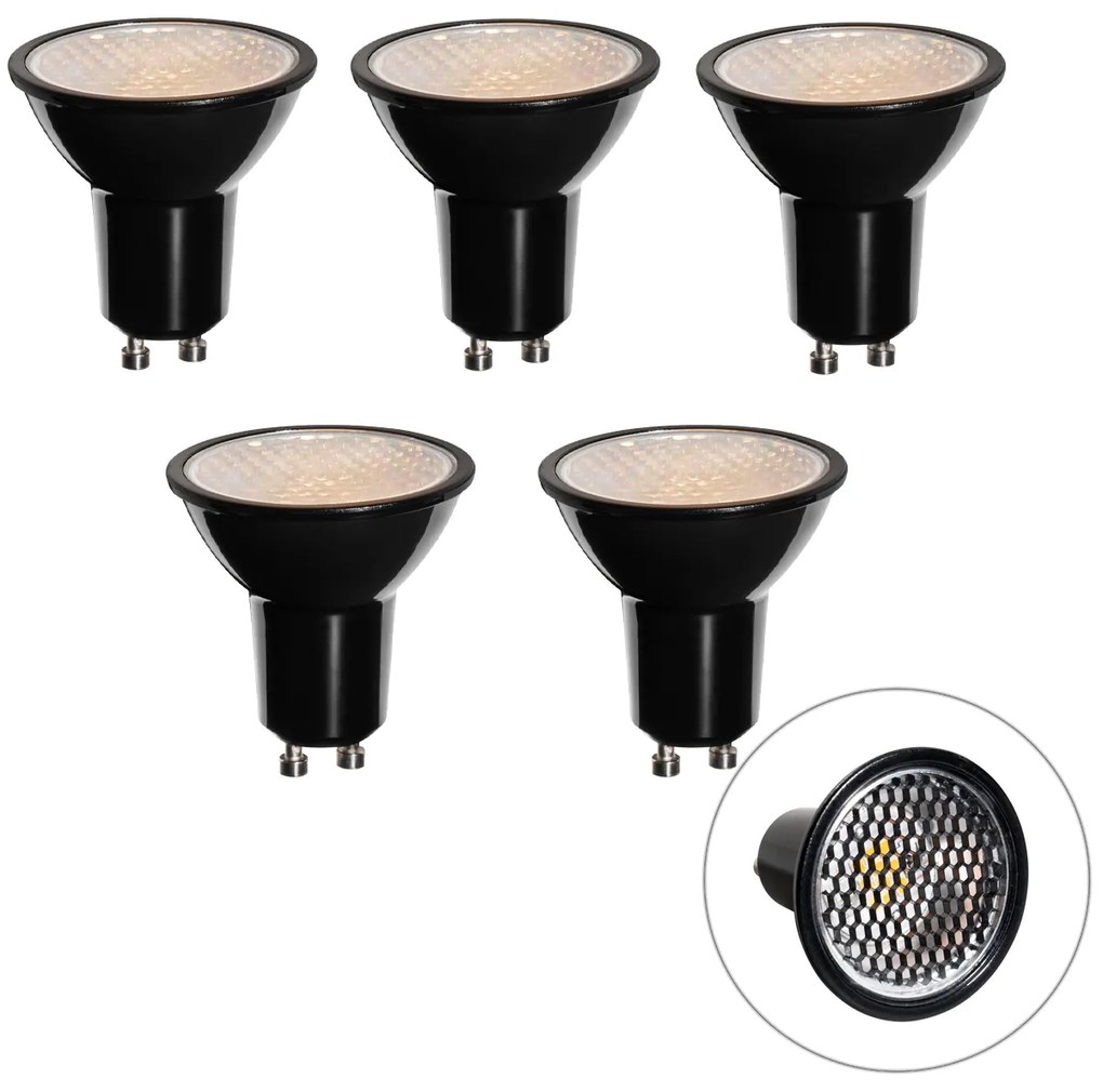 Sada 5 GU10 3-krokových stmievateľných LED žiaroviek 50mm Honey Rate 6W 400 lm 3000K