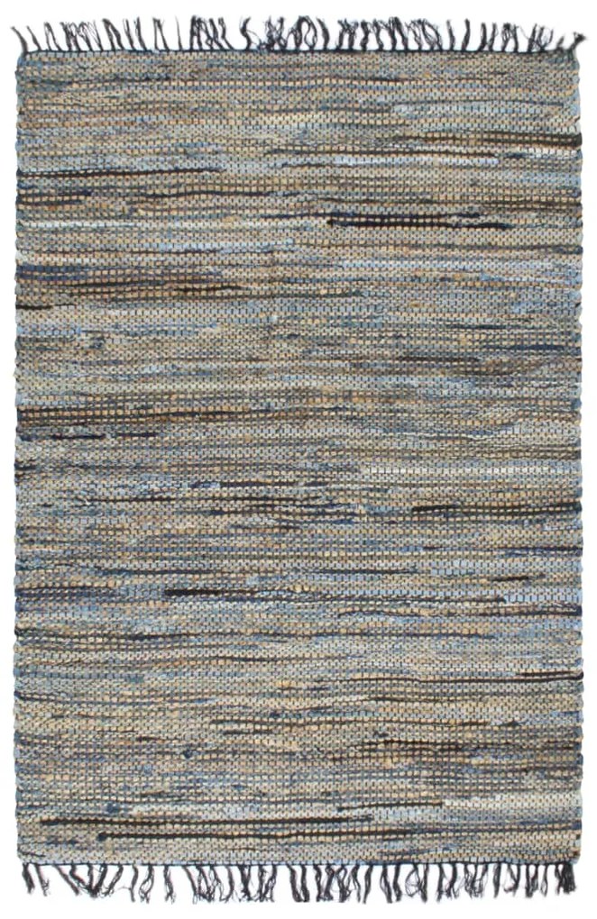vidaXL Ručne tkaný koberec Chindi, denim a juta 160x230cm, rôzne farby