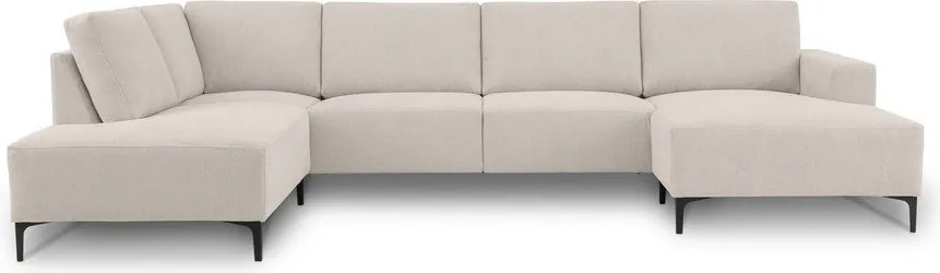 Béžová ženilková rohová pohovka (ľavý roh/do tvaru "U") Fabian – Scandic