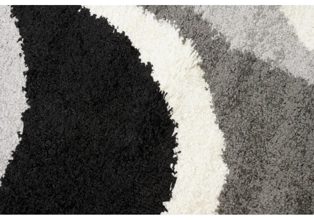 Kusový koberec shaggy Protka šedý 60x100cm
