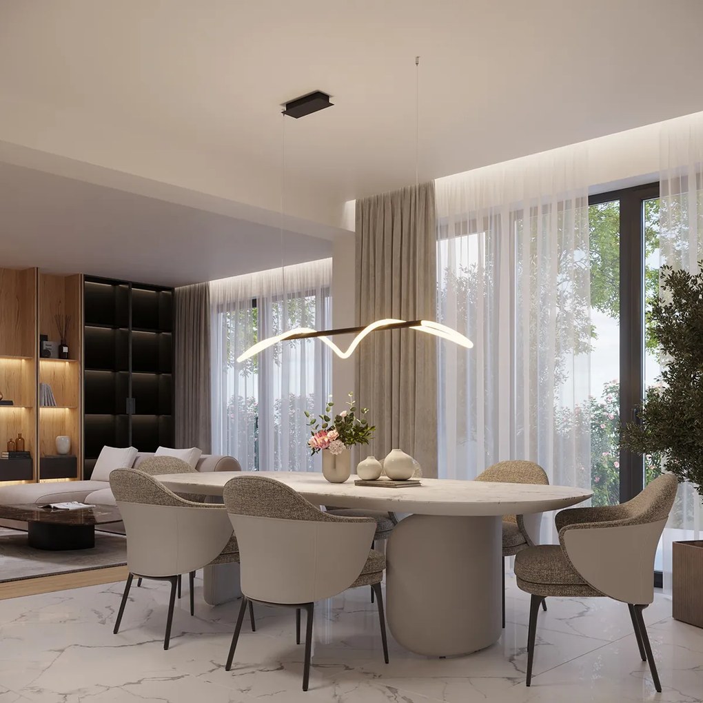 Závesné LED svietidlo Galakse 148, 1x LED 20w, 2700-6500k, b