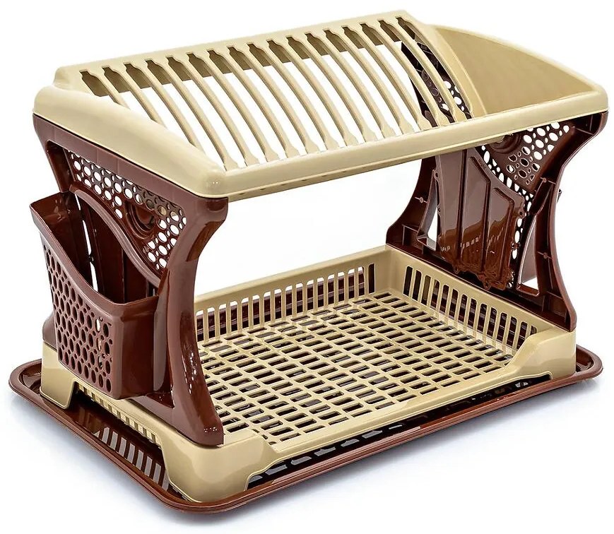 Odkvapkávač na riad obdĺžnikový dvojitý Mix farieb