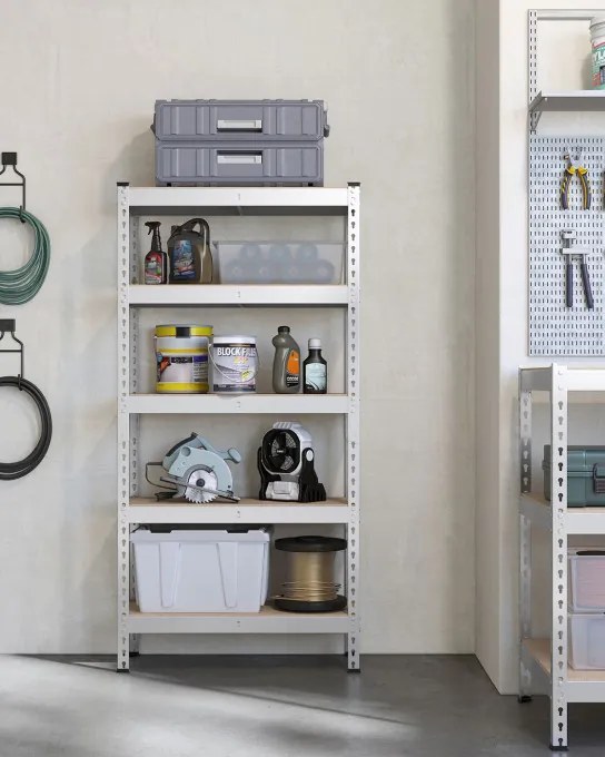 Regál 75x155x30 cm GLR300E01 strieborný