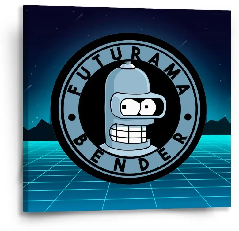 Sablio Obraz Futurama Bender Štvrtá dimenzia - 50x50 cm