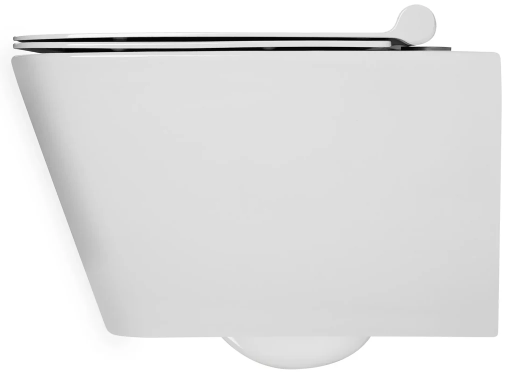 Gamma Mut, závesná WC misa 51x36 cm Rimless s pomaly padajúcim sedadlom, biela lesklá, GMA-MUT-202