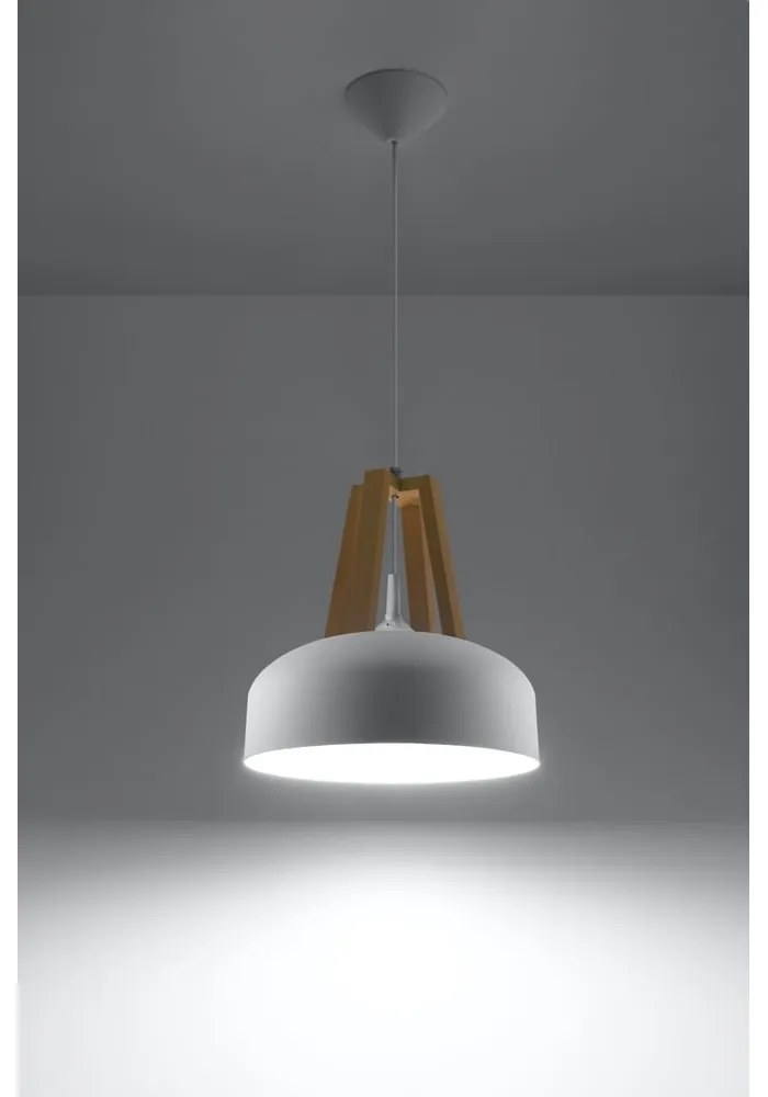Biele závesné svietidlo Sollux Olla