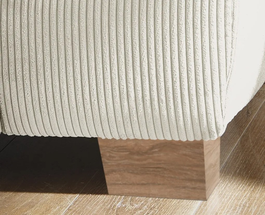 Rohová sedacia súprava MP-IN14007, krémová štruktúrovaná látka