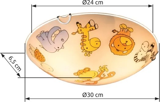 Globo 40607 - Detské stropné svietidlo KIDDY 2xE27ILLU/60W/230V
