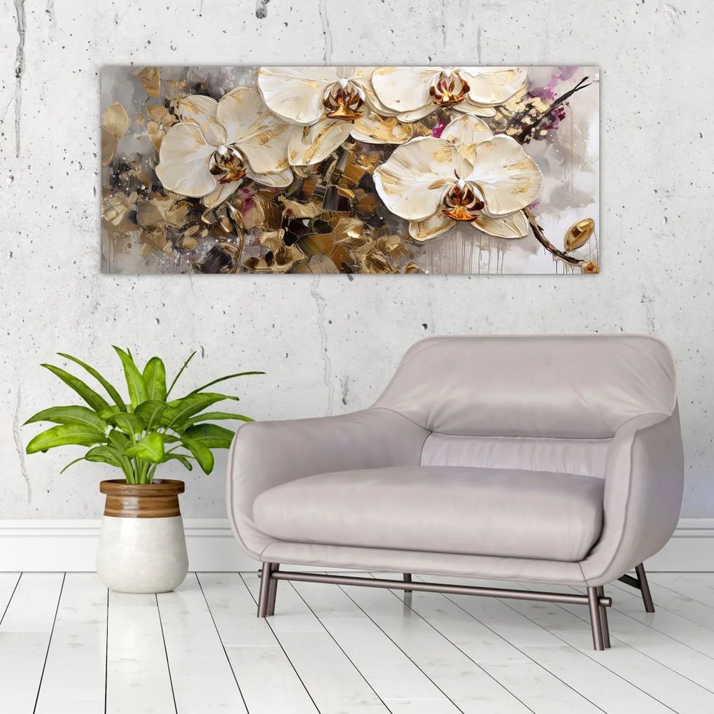 Obraz - Orchidey (120x50 cm)