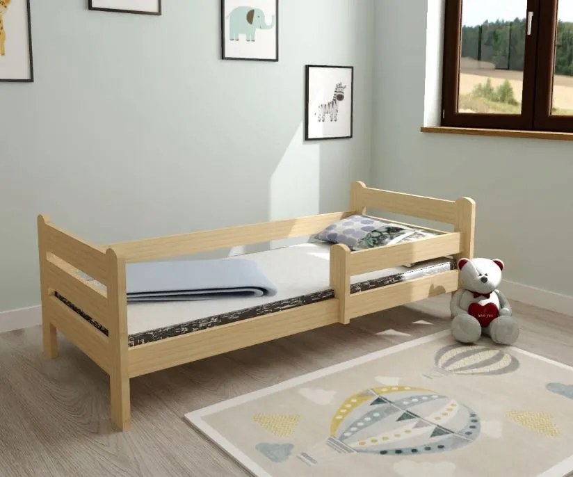 Detská posteľ z masívu borovice EDITA - 200x90 cm - prírodná