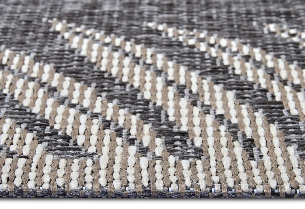 Kusový koberec Clyde 105907 Paru Grey Cream – na von aj na doma, 190x290, šedá, chodba / predsieň, Hanse Home