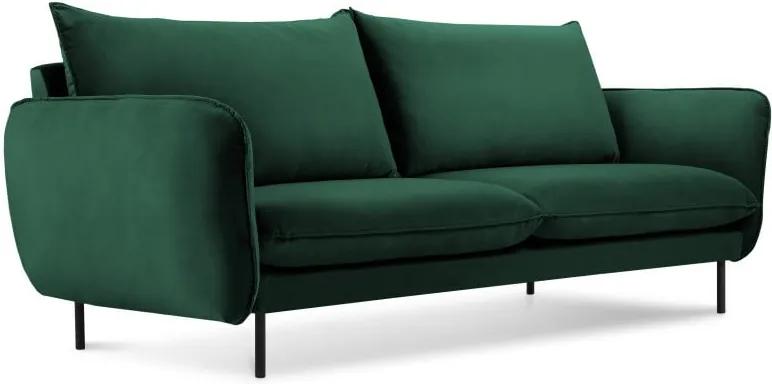 Zelená zamatová pohovka Cosmopolitan Design Vienna, 160 cm