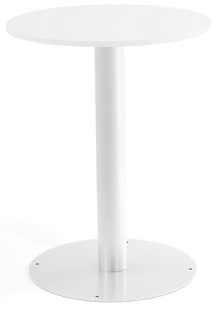 Okrúhly stôl ALVA, Ø700x900 mm, biela, biela
