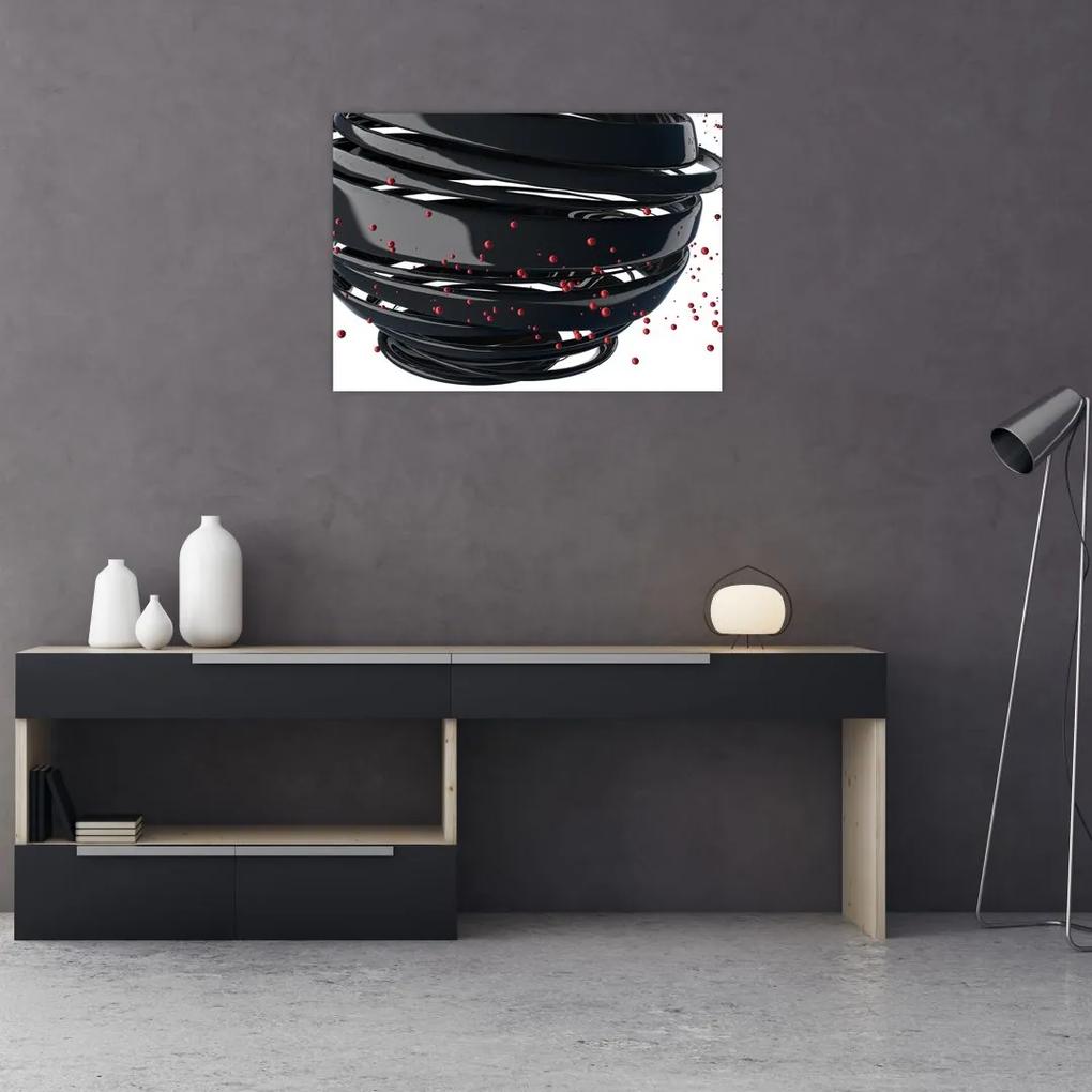 Sklenený obraz - Abstrakcia zemegule (70x50 cm)