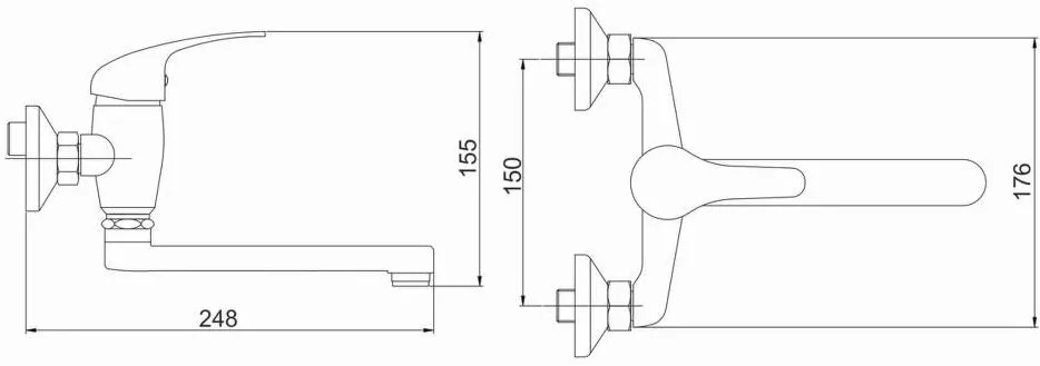 Novaservis - Umývadlová drezová batéria 150 mm Titania Iris chróm 92076,0