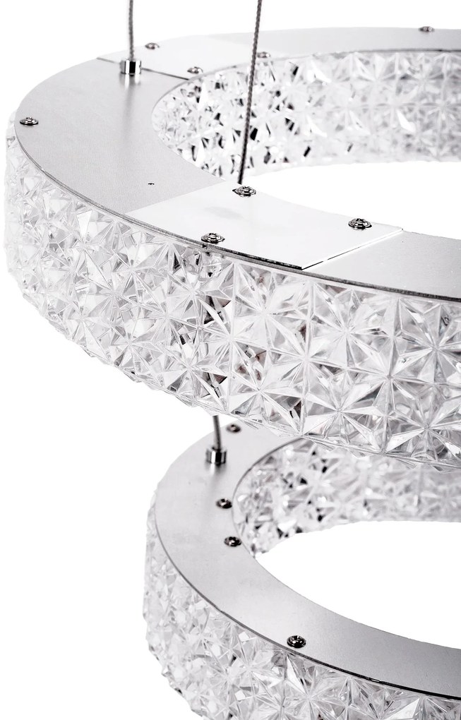 Toolight Toolight, LED krištáľové stropné svietidlo 40cm, 36W, 4000K, 3500 lm, MS006-CP, chrómová, OSW-09616