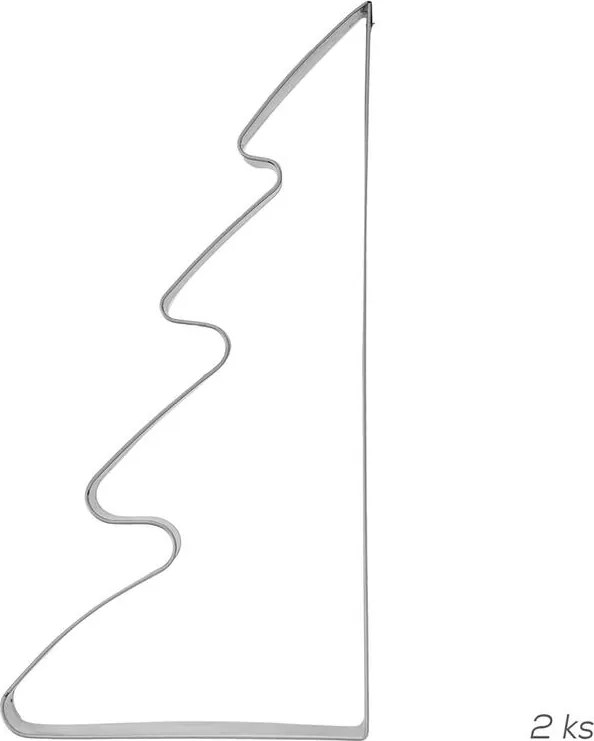 Nerezové vykrajovadlo STROMČEK sada 2 ks