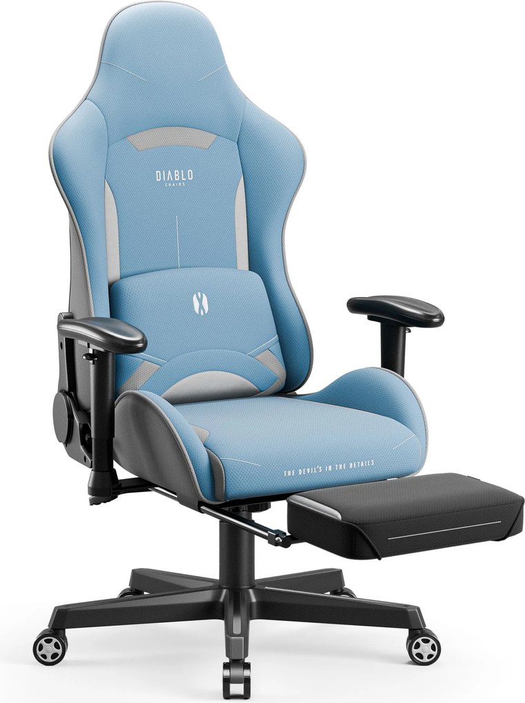 Textilné herné kreslo Diablo X-Starter modré
