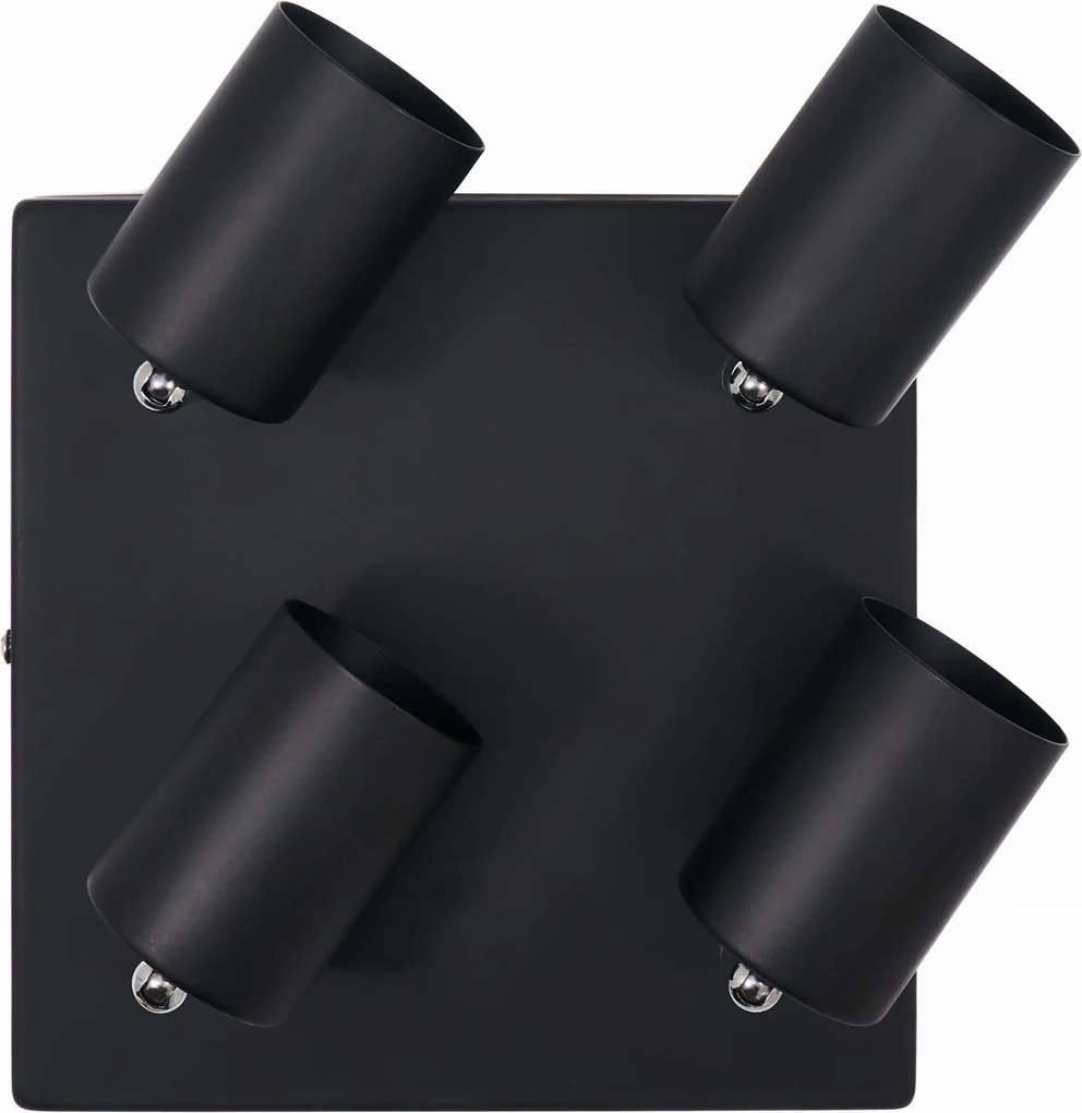 BERGE Bodové svietidlo LED VIKI 4x GU10 čierna