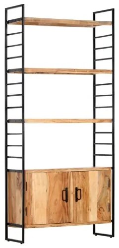 vidaXL 4-poschodová knižnica 80x30x180 cm akáciový masív-