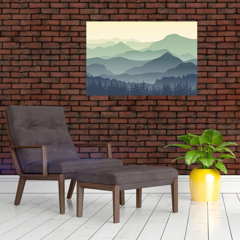 Obraz - Forest Mountain (90x60 cm)