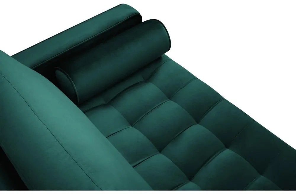 Petrolejovozelená zamatová pohovka Milo Casa Santo, 174 cm