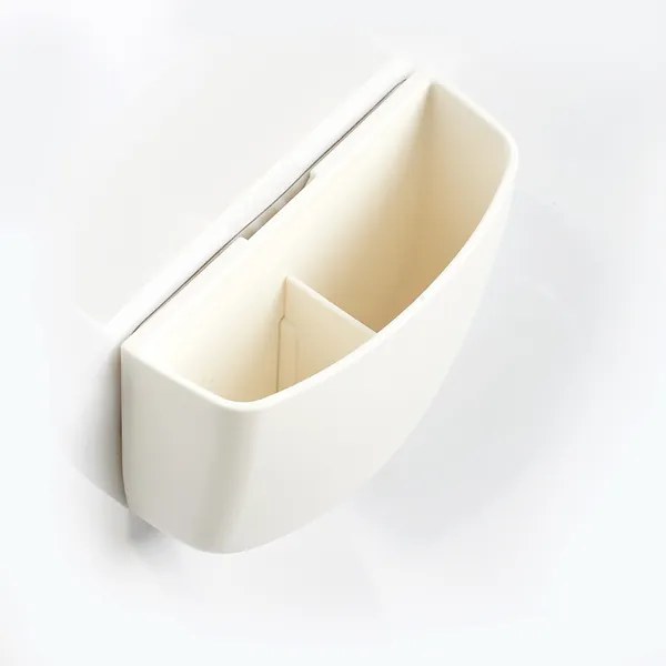 Kuchynský ORGANIZÉR samolepiaci, biely, plastový HOLDER, 13x5x9 cm