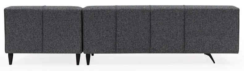 Tmavosivá rohová pohovka Artie Jivago, pravý roh