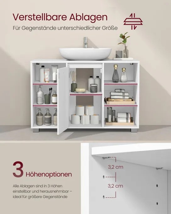 Skrinka pod umývadlo BBK507W01 biela