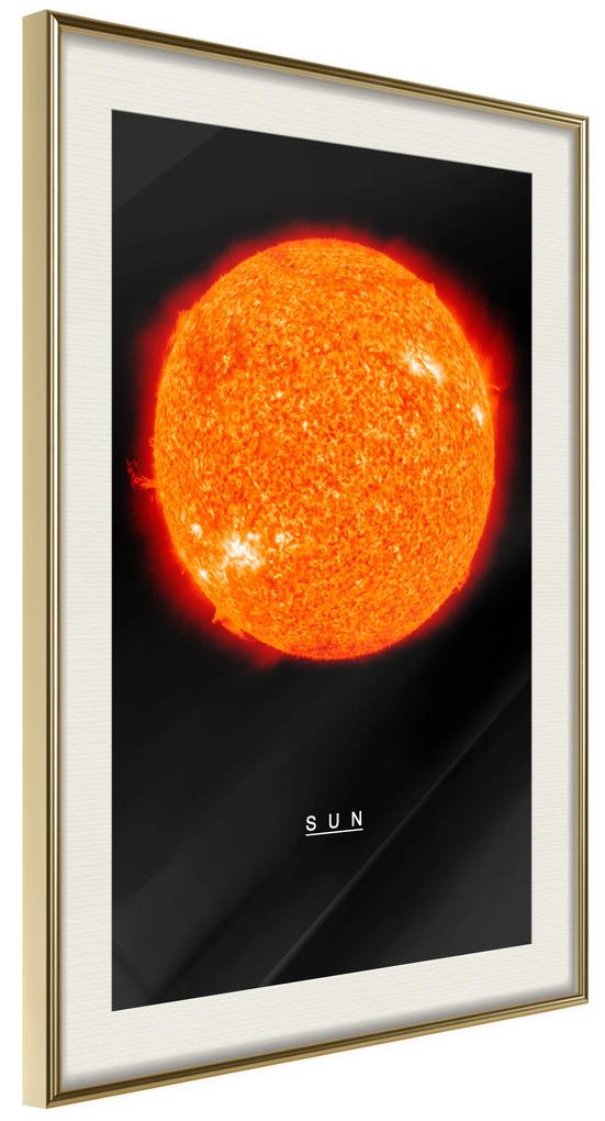 Artgeist Plagát - Sun [Poster] Veľkosť: 30x45, Verzia: Zlatý rám s passe-partout