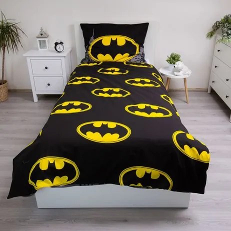 Jerry Fabrics Bavlnené obliečky 140x200 + 70x90 cm - Batman "The Emblem"
