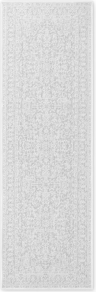 NORTHRUGS, Behúň Duet Kona 106249 White/Gray - na von aj na doma, 80x250, šedá, chodba / predsieň