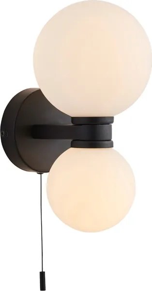 Endon 93523 - Kúpeľňové nástenné svietidlo PULSA 2xG9/3W/230V IP44 čierna/biela