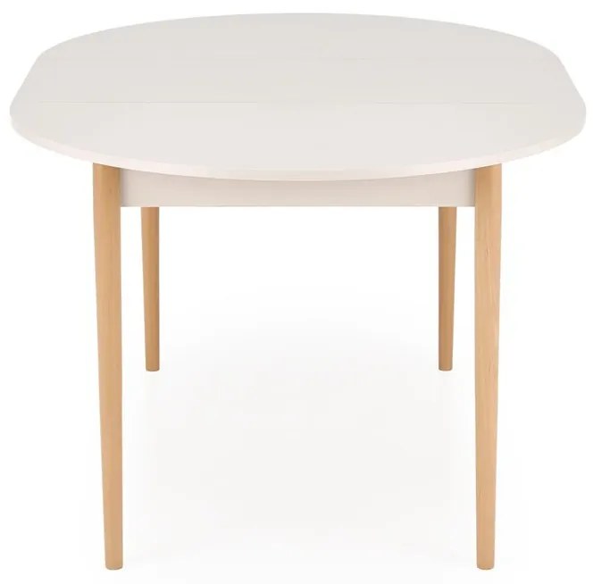 Rozkladací jedálenský stôl Pivot 102/141 cm kašmírový/buk