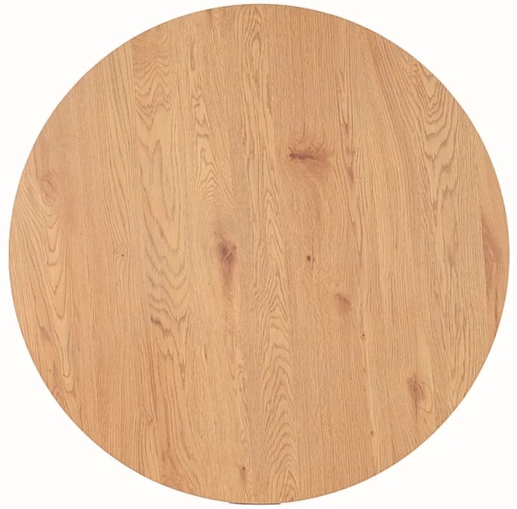 AKCIA Dubový jedálenský stôl s čiernymi nohami TETIS 100x100 II. akosť