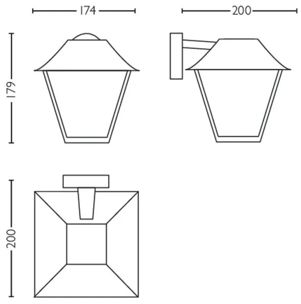 Philips - Vonkajšie nástenné svietidlo ALPENGLOW 1xE27/60W/230V IP44
