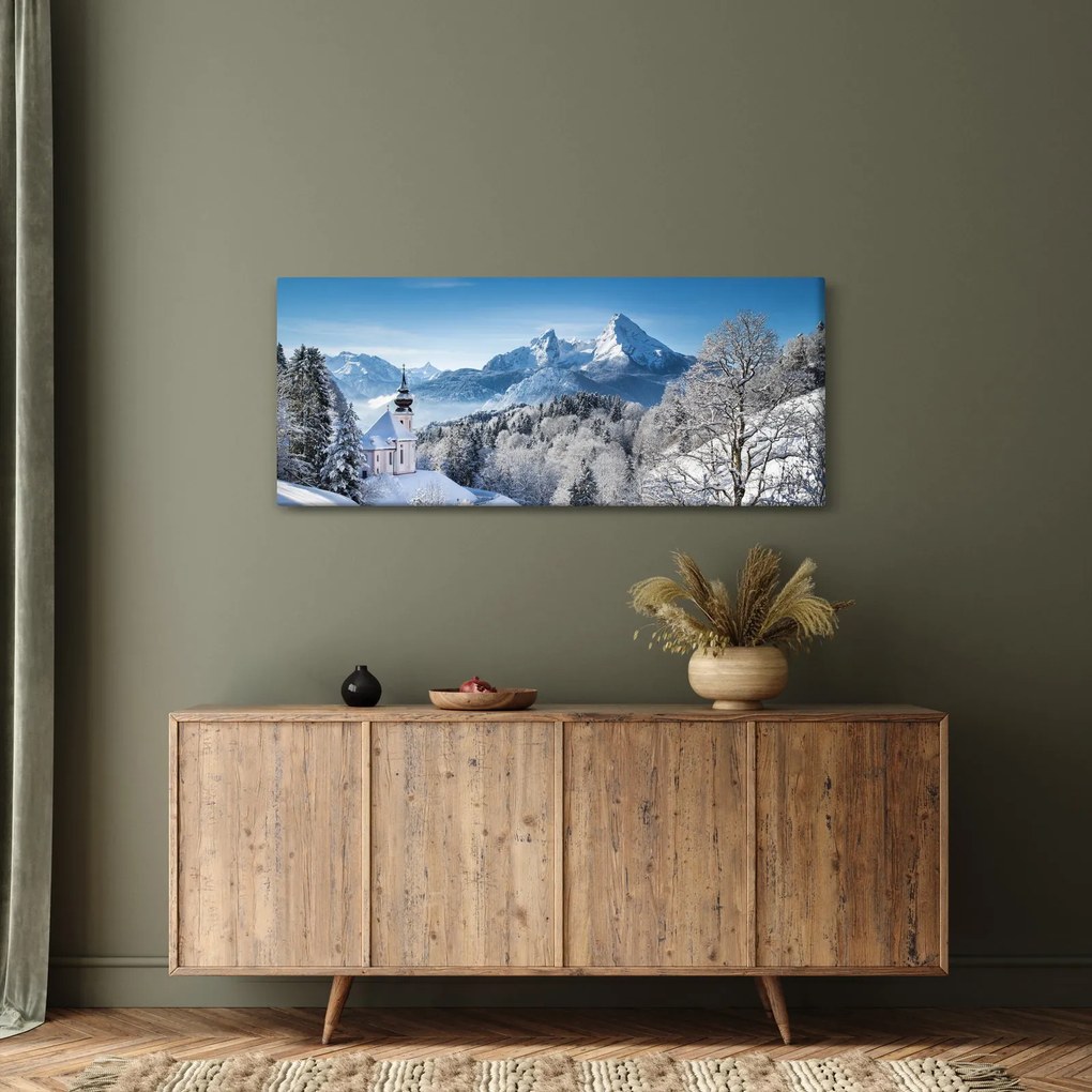 Obraz - Váhľad na zimnú krajinu (120x50 cm)