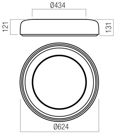 Redo 01-3723 - LED stropné svietidlo DIP LED/40W/230V béžové