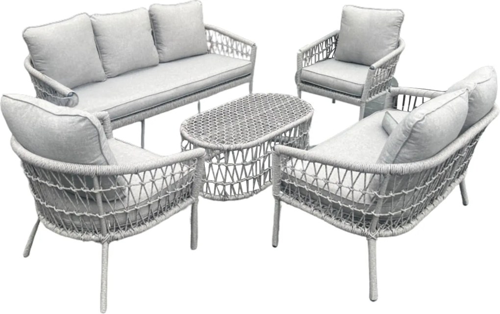 CH Ratanová záhradná súprava nábytku - šedá