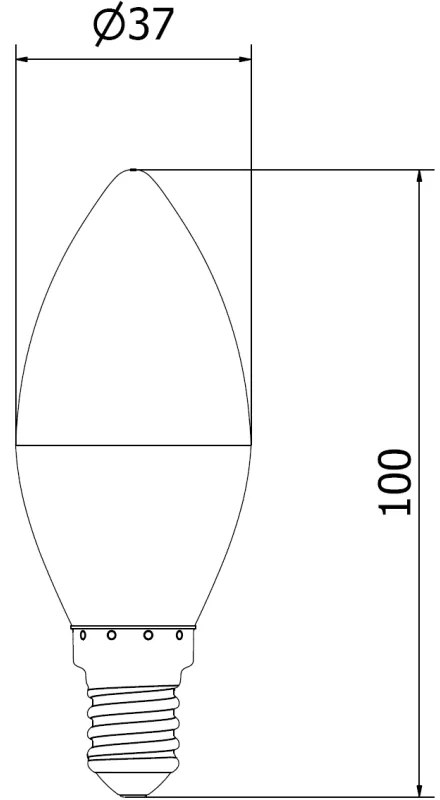Mexen Nova, LED žiarovka E14, C37, 3W, neutrálna - 4000K, 315 lm - L102-E14-0340-01