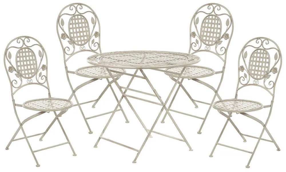 Záhradný set Basilia (krémovobiela) (pre 4 osoby). Vlastná spoľahlivá doprava až k Vám domov. 1035690