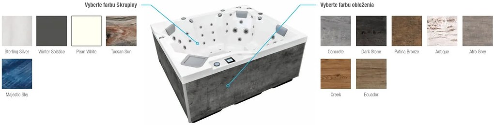 Hanscraft Vírivka AMETHYST OKA1 Winter Solstice Afro grey