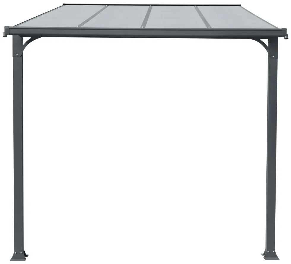 Hliníkový vchodový prístrešok BestBerg PD-4A / 4,3 m² / sivý