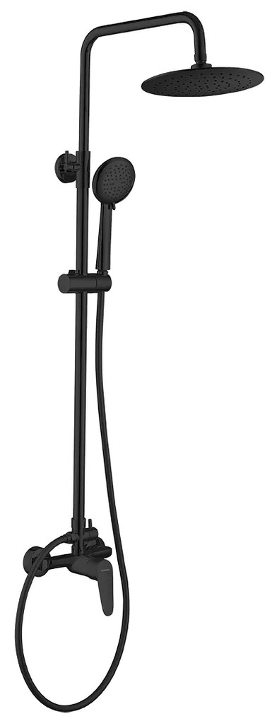 Kuchinox Sagra, sprchová súprava s ručnou a hlavovou sprchou, čierna matná, LAV-PQR_70OB