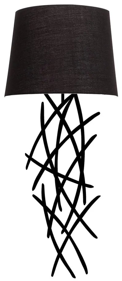 Nástenné svietidlo Asaf I čierne